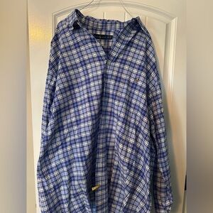 POLO BIG AND TALL MENS PLAID BUTTON DOWN